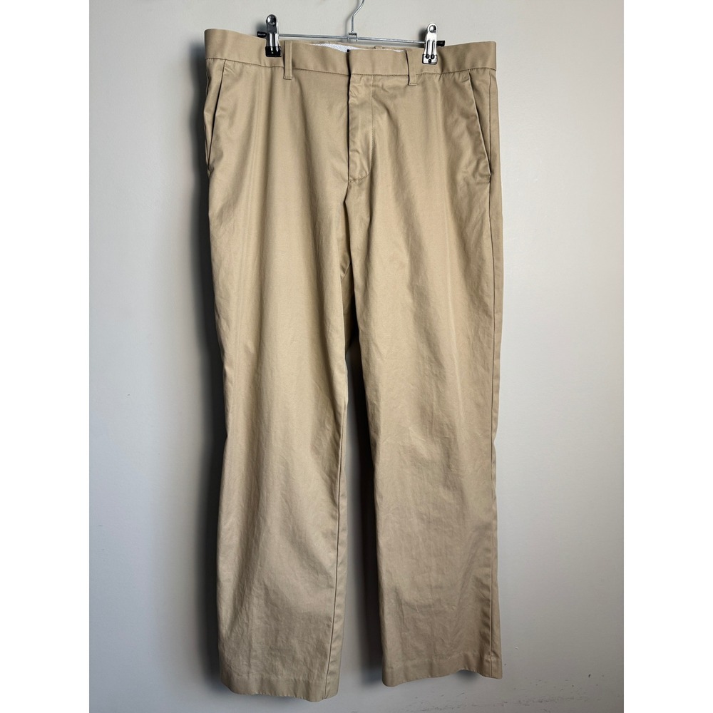 Gap Mens Tan Khakis Relaxed Fit Tailored Pants 34x34 Classic Casual Workwear
